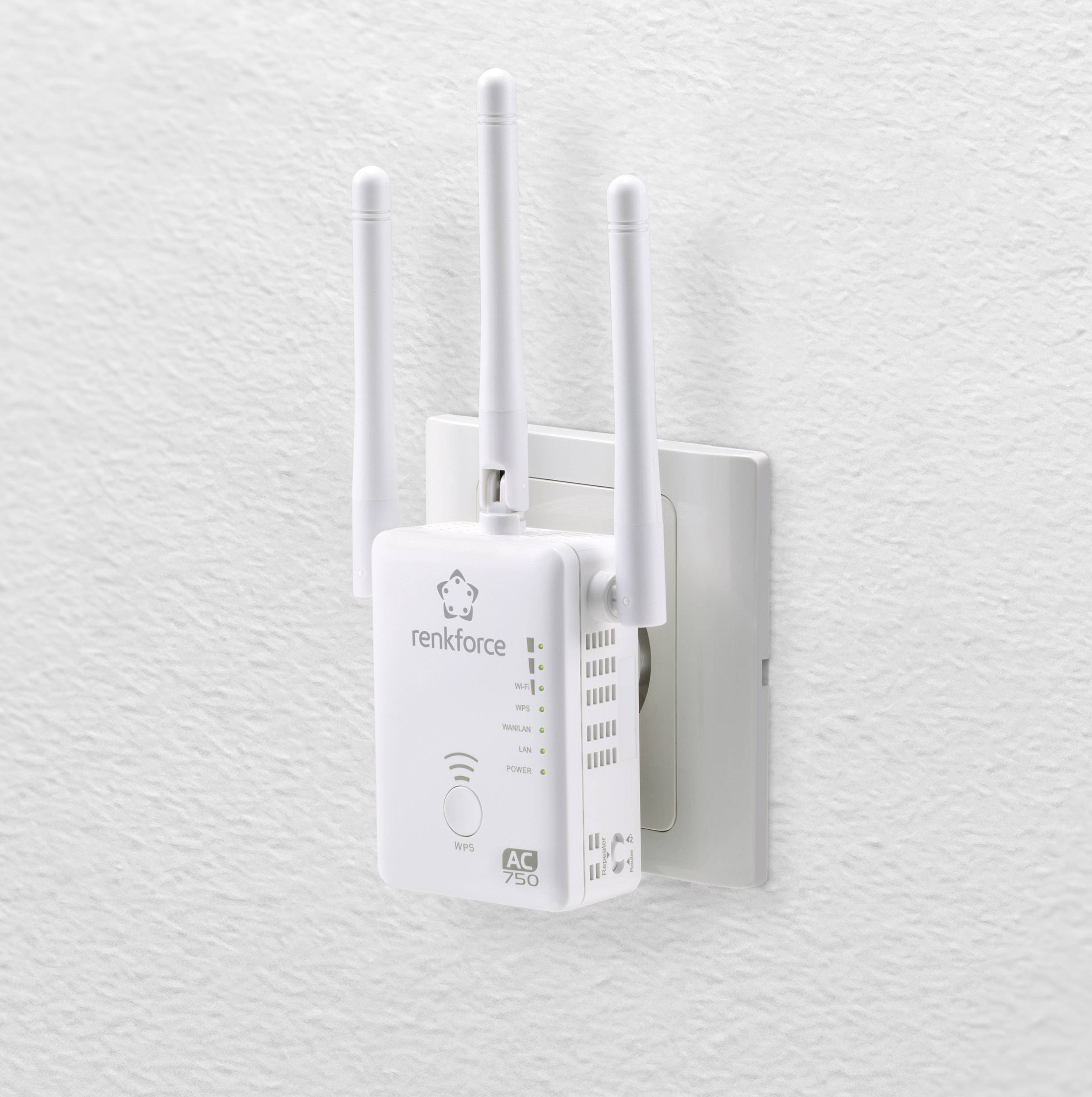Renkforce WLAN Repeater WS-WN575A2 Dual Band AC750 RF-3804170-5