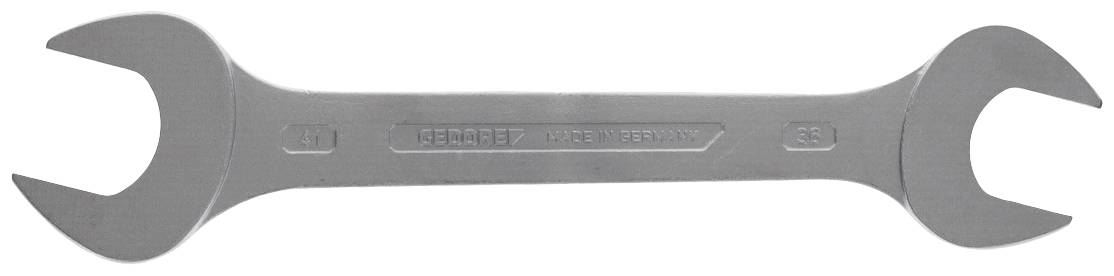 Ein silberner Doppelschraubenschlüssel mit den Größenangaben '17' und '19', geeignet für handwerkliche Arbeiten.