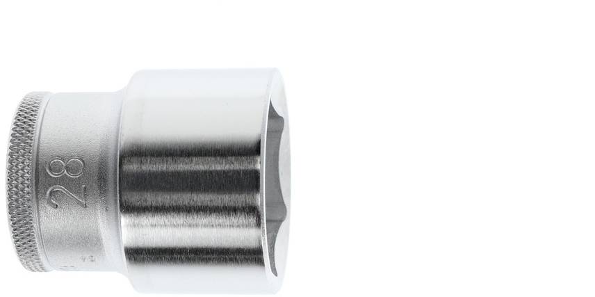 'Metall-Bit mit gerändeltem Griff und eingeprägter Zahl 28, geeignet für Schraubanwendung in Werkstatt oder Heimarbeit.'