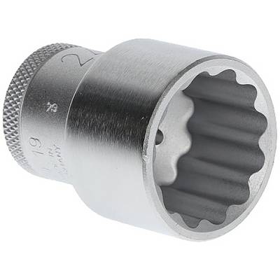 Ein zwölfkantiger Steckschlüsselaufsatz aus Metall. Geeignet zur Verwendung mit Ratschen für vielseitige Schraubanwendungen.