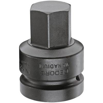 Gebogene metallische Sechskant-Stecknuss mit Gravur 'GEDORE VANADIUM'. Werkzeug zur Verwendung mit einem Schraubenschlüssel.