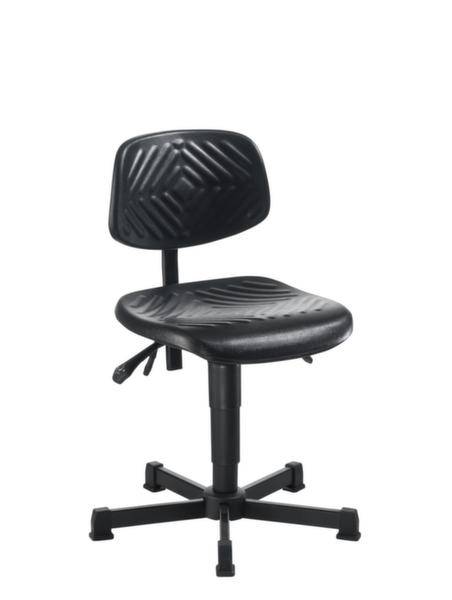 Arbeitsstuhl PU-Schaum schwarz Sitzhöhe 440-580 mm mit Gleiter-0
