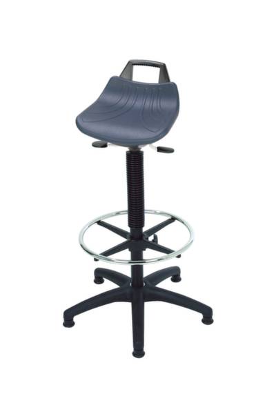 Stehhilfe PU-Integralschaum Sitz-H.610-860mm Ku.-Fußkreuz Fußr./Bodengl.LOTZ-0