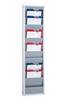 Auftragsplaner,10 Fächer,HxB 1282x315mm,Ablage(n) Kunststoff,grau