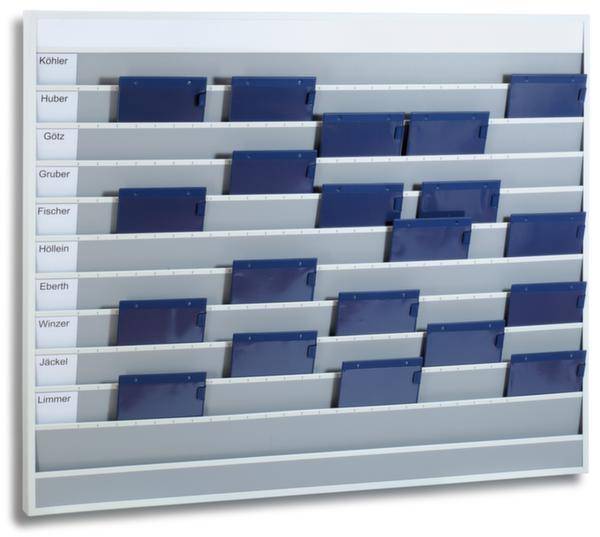 Planungstafel H1282xB1580xT78mm 10 Schienen grau
