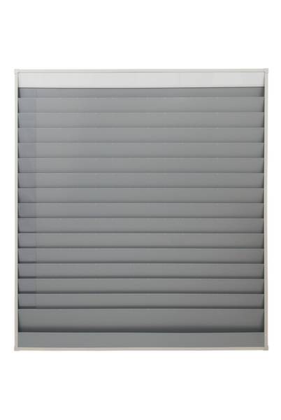 Graues Lüftungsgitter mit horizontalen Lamellen in einem rechteckigen Rahmen, geeignet für Belüftungsoptionen in Gebäuden.