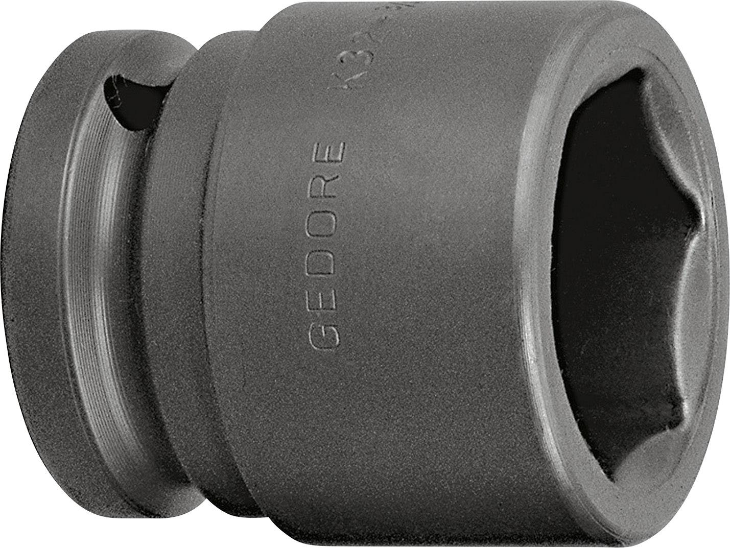 Schwarze Stecknuss mit Aufschrift 'GEDORE', zylindrisch, für Schraubarbeiten geeignet.