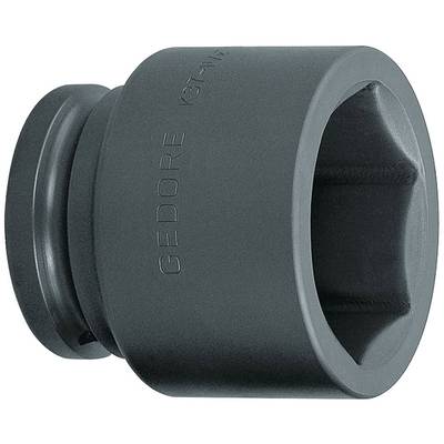 Eine sechseckige schwarze Stecknuss mit der Aufschrift 'GEDORE' auf der Seite, geeignet für mechanische Anwendungen und Werkzeuge.
