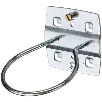 Metallhalterung zur Befestigung von Feuerlöschern an der Wand, mit Schraube oben zur Sicherung.