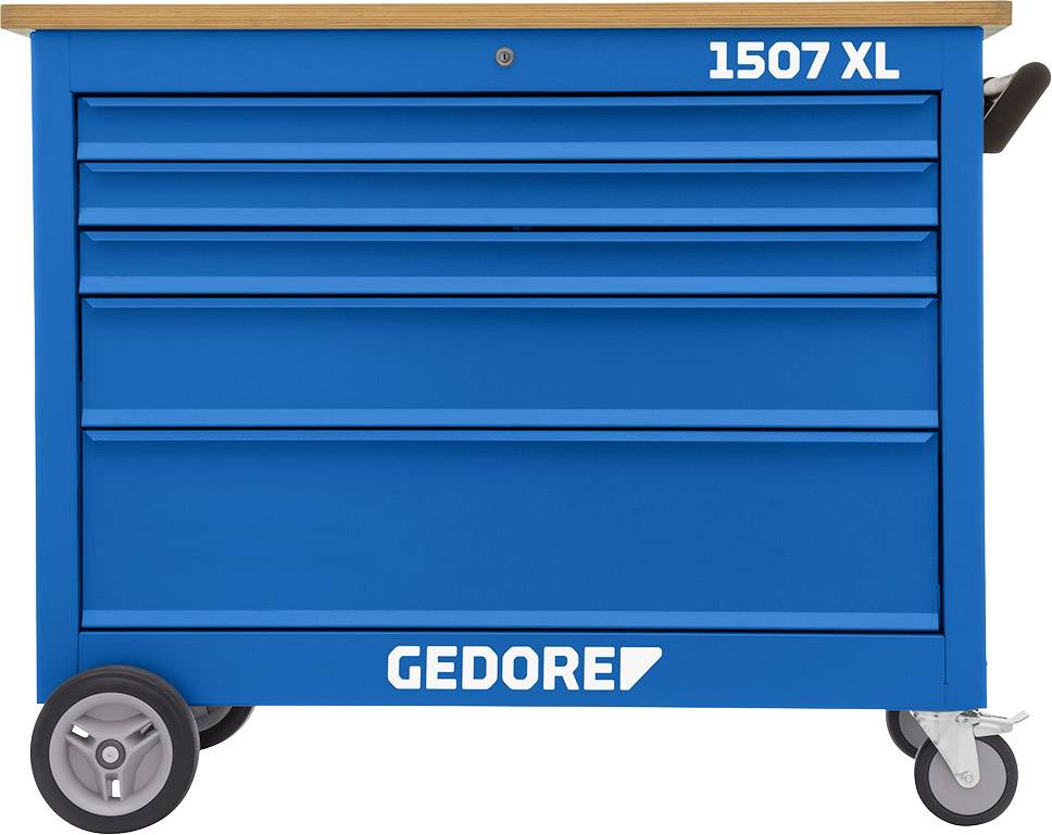 Gedore 3127826 1507 XL 30101 - werkbank op wielen XL 5 laden 985 x 1200 x 625 mm (b x h x d) 1200 x 985 x 635 mm afbeelding