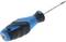 'Schraubendreher mit blau-schwarzem Griff und Torx-Kopf, Modellnummer 2163 TX T6. Geeignet für Torx-Schrauben.'