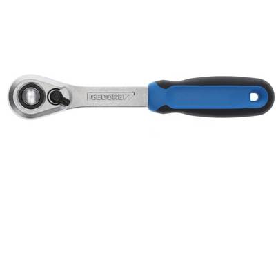 Ratsche mit blau-schwarzem Griff, geeignet für mechanische Arbeiten.