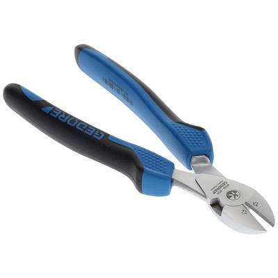 Blauer Seitenschneider mit ergonomischen Griffen, geeignet zum Schneiden von Drähten und Kabeln.