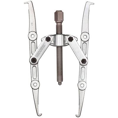 Ein Metall-Abzieher mit drei verstellbaren Armen und zentraler Spindel, verwendet zum Entfernen von Lagern oder Zahnrädern von Wellen.