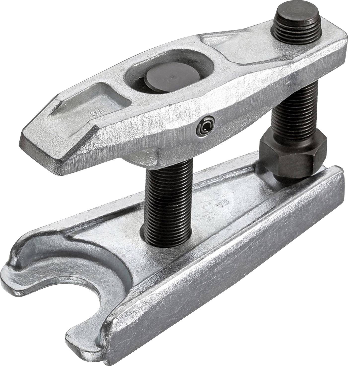 Metallischer Abzieher mit zwei Schrauben, verwendet für das Entfernen von Lagern oder Riemenscheiben von einer Welle.
