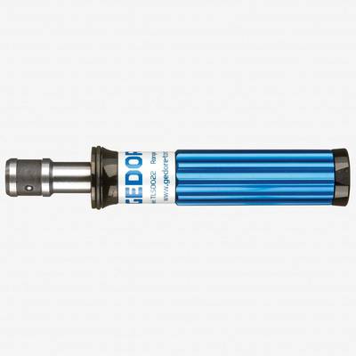Ein blauer, zylindrischer Drehmomentschlüssel von der Marke Gedore, Modell TSC 022. Er wird für präzises Anziehen von Schrauben verwendet.