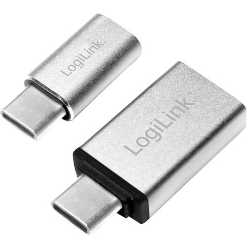 LogiLink USB 3.2 Gen 1 (USB 3.0) Adapter [1x USB-C® Stecker - 1x USB 2.0 Buchse Micro-B, USB 3.2 Gen 1 Buchse A (USB 3.0...