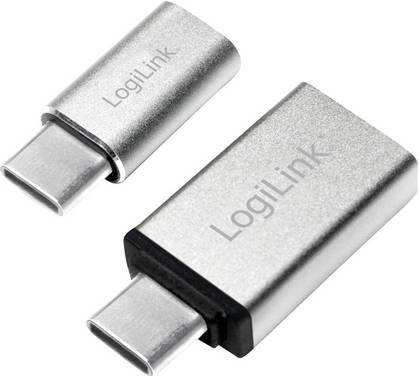 LogiLink USB 3.2 Gen 1 (USB 3.0) Adapter [1x USB-C® Stecker - 1x USB 2.0 Buchse Micro-B, USB 3.2 Gen 1 Buchse A (USB 3.0)] AU0040 0 mm