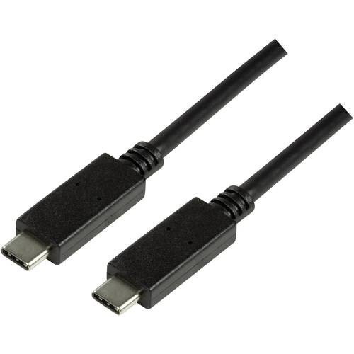 Thumbnail - LogiLink USB-Kabel USB 3.2 Gen1 (USB 3.0 / USB 3.1 Gen1) USB-C® Stecker, USB-C® Stecker 1.00 m Schwarz CU0129