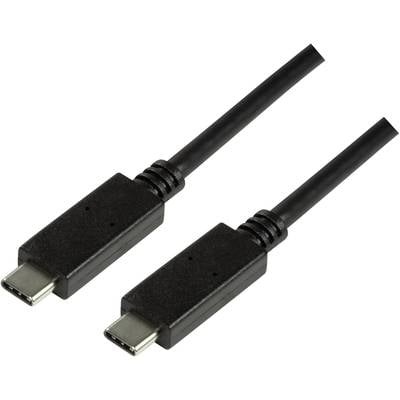 Zwei schwarze USB-C-Kabel mit Steckern an beiden Enden, nebeneinander liegend.