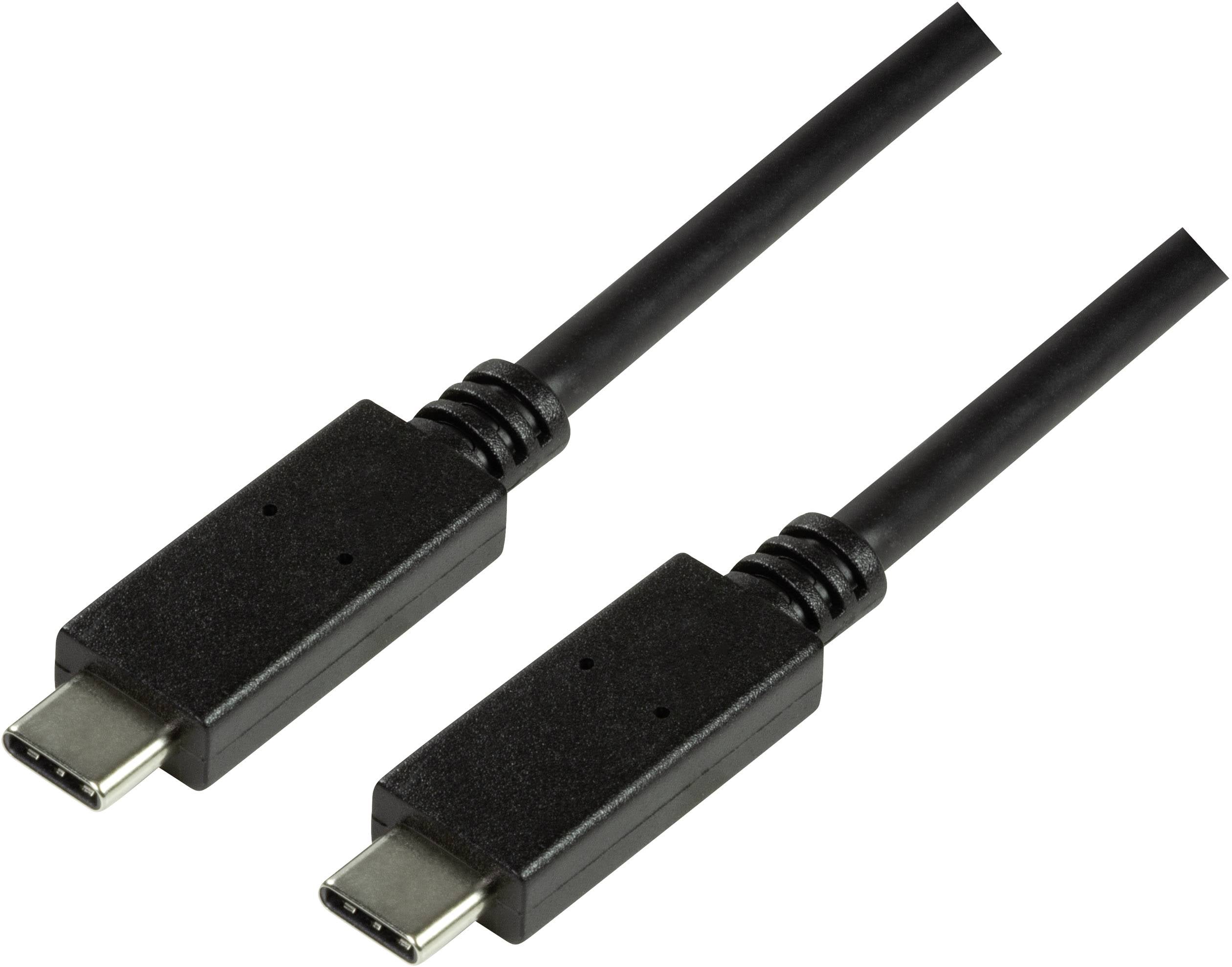 LogiLink USB-Kabel USB 3.2 Gen1 USB-C® Stecker, USB-C® Stecker 1.00 m Schwarz CU0129