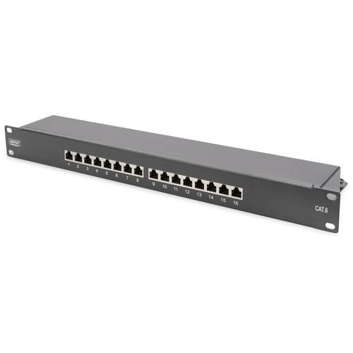 Digitus 16 Port Netzwerk-Patchpanel 483 mm (19) CAT 6 1 HE Bestückt