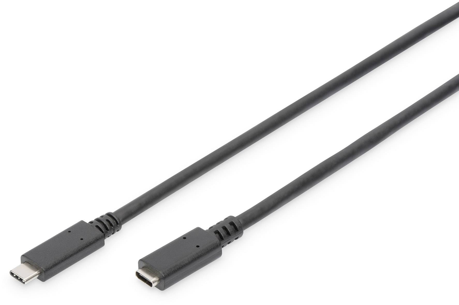 DIGITUS Verlängerungskabel USB/C St/Bu 0.7m schwarz