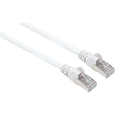 'Zwei weiße Ethernet-Kabel mit RJ45-Steckern, geeignet für Netzwerkverbindungen und Internetanschlüsse.'