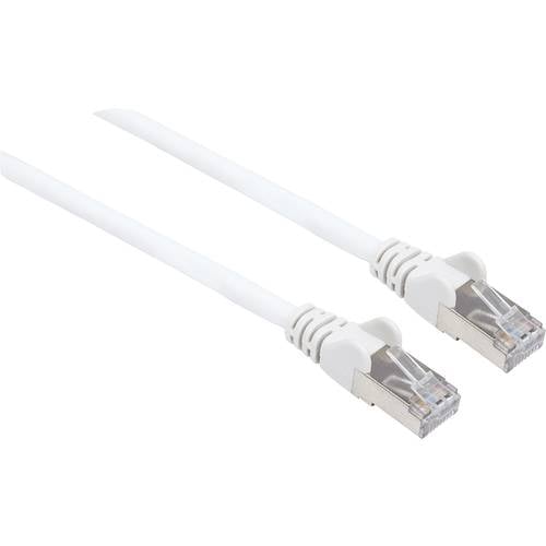 Intellinet 741422 RJ45 Netzwerkkabel, Patchkabel CAT 6a (Rohkabel CAT 7) S/FTP 20.00 m Weiß Halogenfrei 1 St.