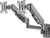 Manhattan 461627 Monitor-Wandhalterung 2 Display(s) 43,2 cm (17") - 81,3 cm (32") Schwarz Drehbar, Höhenverstellbar, Neigbar, Schwenkbar