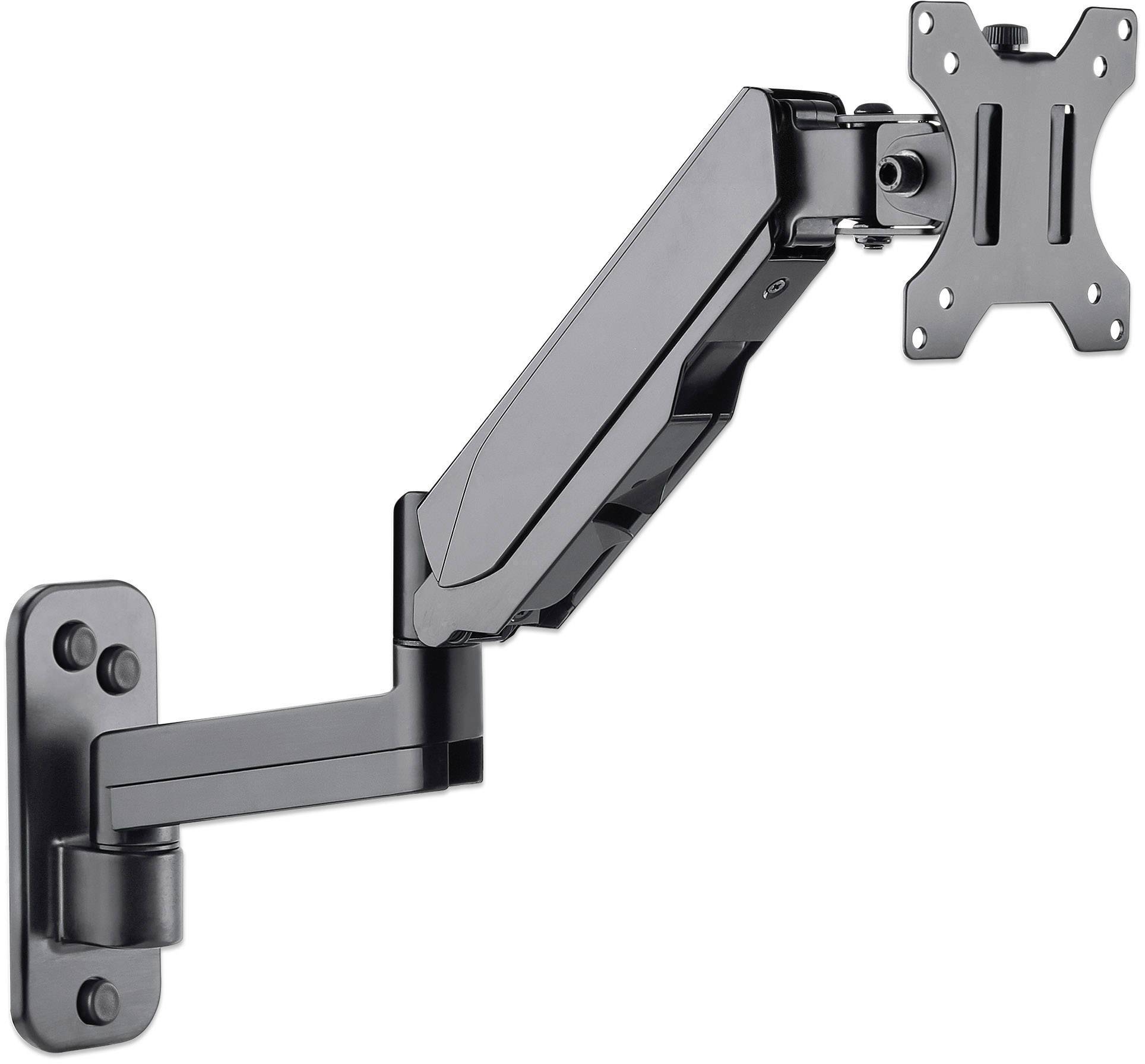 Manhattan TV & Monitor Mount, Wall, Spring Arm, 1 screen, Screen Sizes: 17-32", Black, VESA 75x75 to 100x100mm, Max 8kg,-3