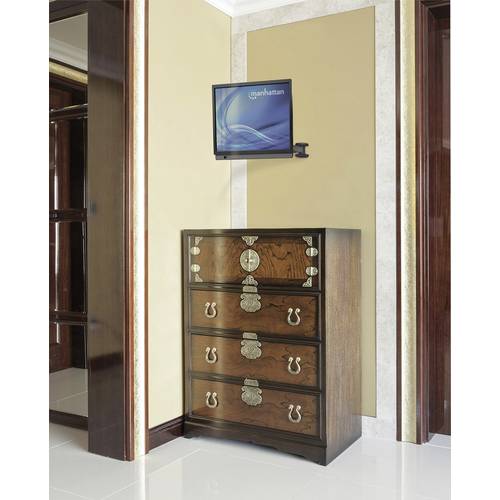 Manhattan 461641 TV-Wandhalterung Geeignet für Curved-TVs, Höhenverstellbar, Neigbar, Schwenkbar 53,3 cm (21) - 152,4 cm...