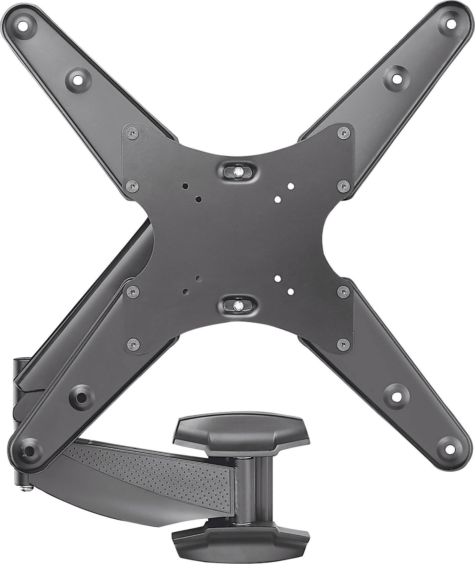 Halterung aus Metall in X-Form zur Wandmontage, geeignet für die Befestigung von Monitoren oder Fernsehern.