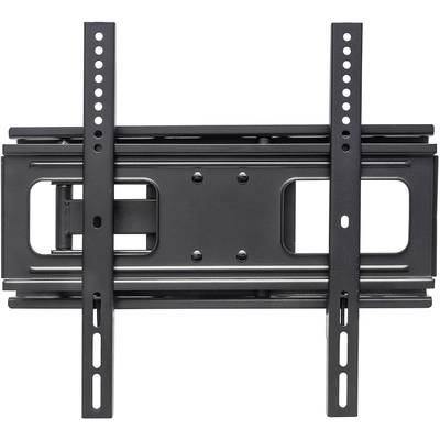 TV-Wandhalterung in schwarzem Metall, für die Befestigung und Neigung eines Fernsehgeräts an der Wand.