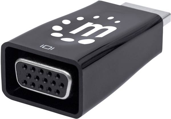 Manhattan 151542 HDMI Adapter [1x HDMI-Stecker - 1x VGA-Buchse] Schwarz  0 mm
