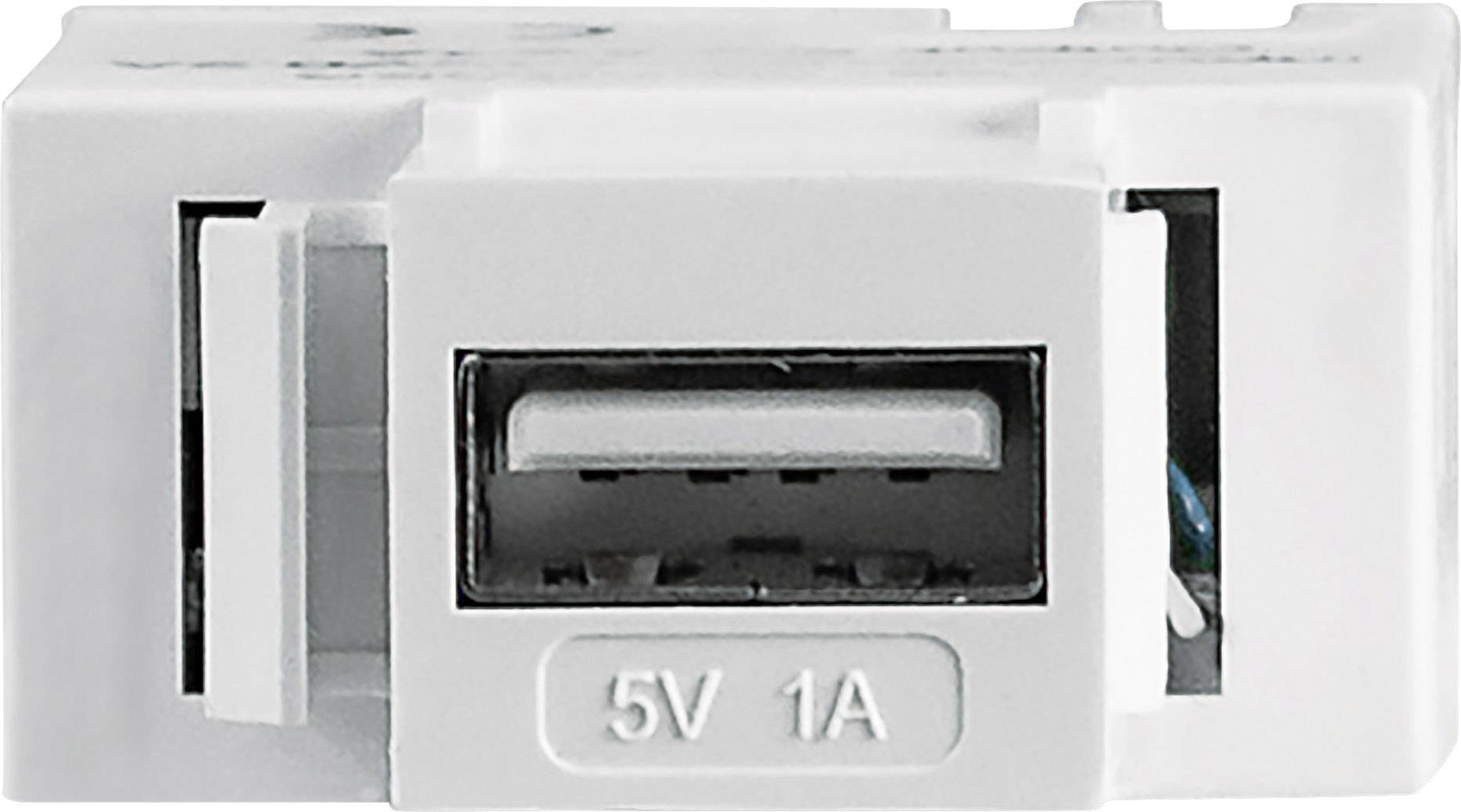 INTELLINET Modularbuchse mit USB Typ A-Ladeport 5V/1A