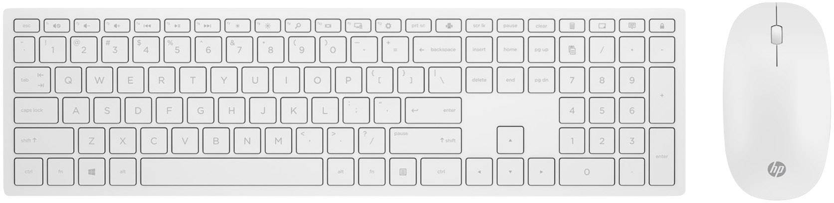 HP Pavilion 800 FunkTastatur, MausSet Ergonomisch Deutsch, QWERTZ, Windows® Weiß kaufen