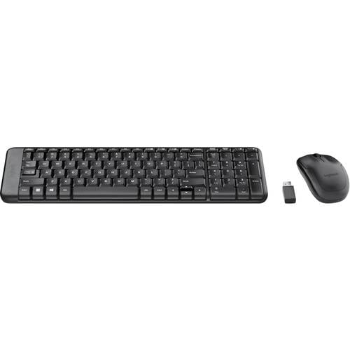 Logitech MK220 Funk Tastatur, Maus-Set UK-Englisch, QWERTY Schwarz