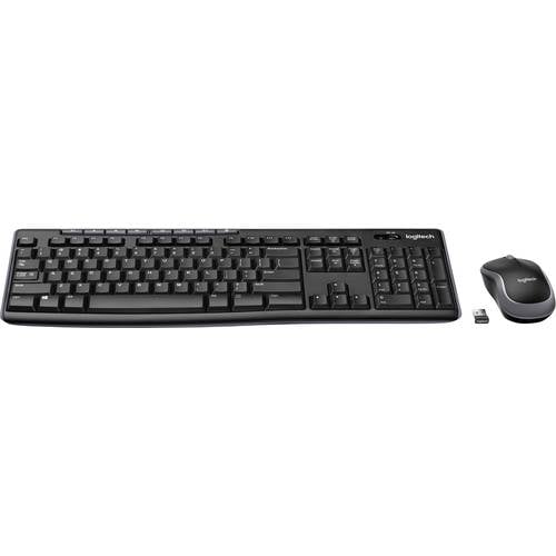 Logitech MK270 Funk Tastatur, Maus-Set Multimediatasten Schweiz, QWERTZ Schwarz