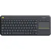 Logitech K400+ Funk Tastatur Tschechisch Schwarz Integriertes Touchpad, Maustasten, Multimediatasten