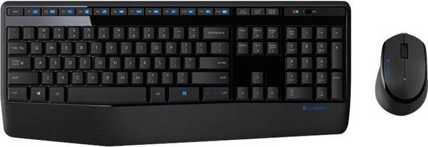 Logitech MK345 Funk Tastatur, Maus-Set Spritzwassergeschützt Tschechisch Schwarz