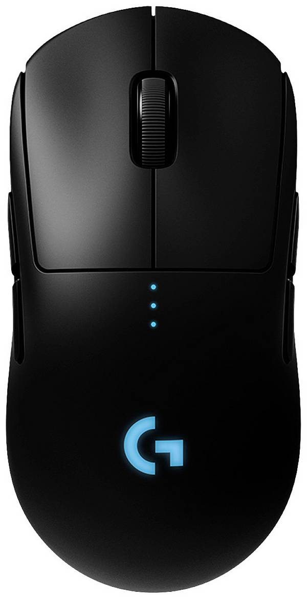 Logitech G Pro - Maus - rechts- und linkshändig - optisch - kabellos - 2.4 GHz - kabelloser Empfänger (USB)