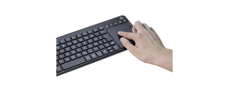 Renkforce – MT-1006 clavier sans fil avec pavé tactile intégré →