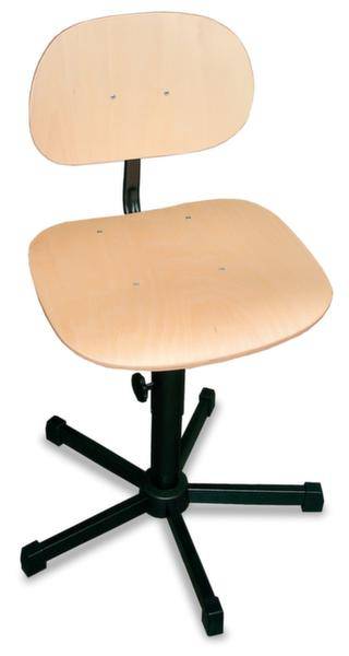 Arbeitsstuhl mit Gleiter Buche 440-630 mm