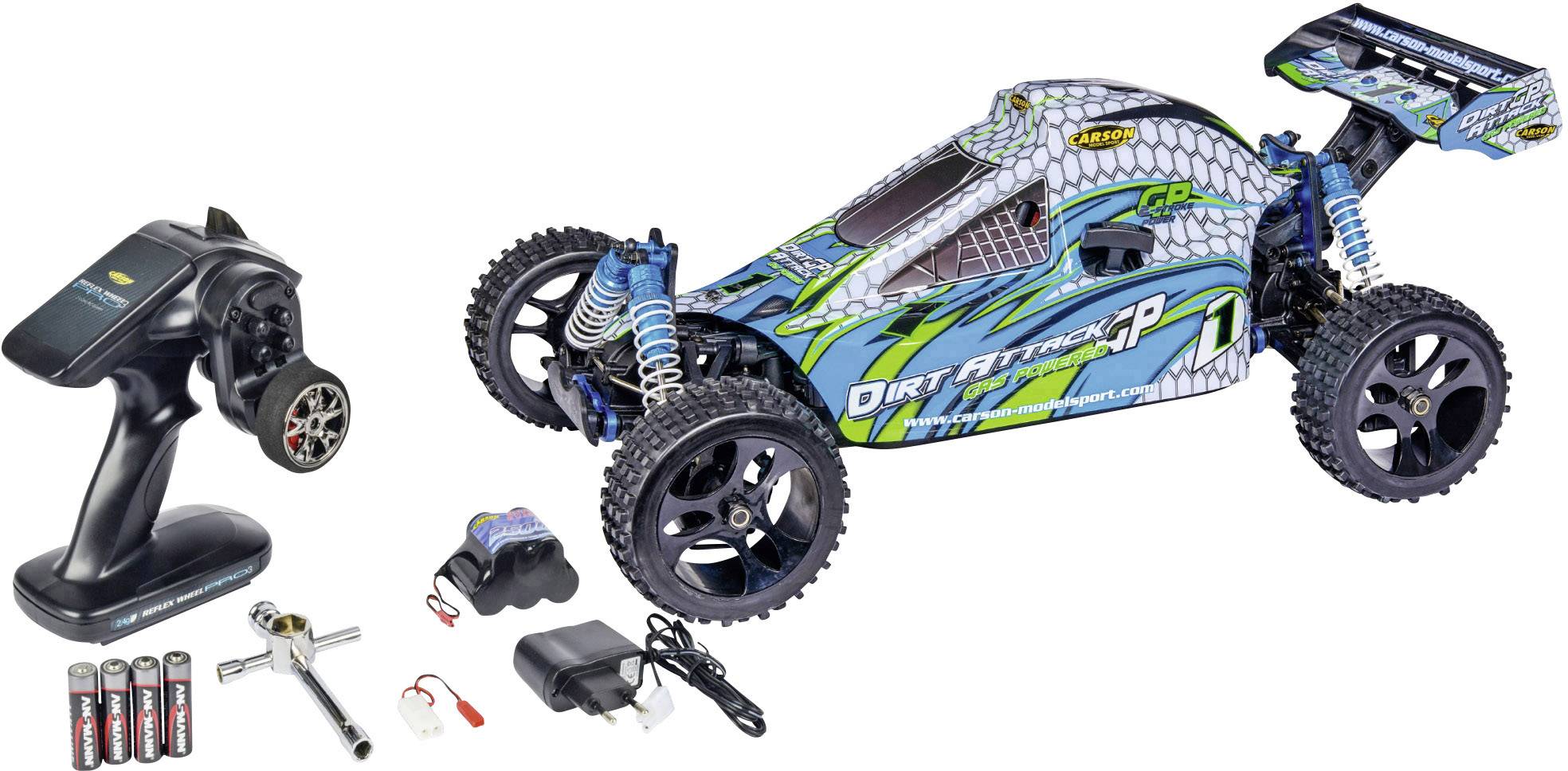 Carson Modellsport Dirt Attack GP 3.0 1:5 RC Modellauto Benzin Buggy ...