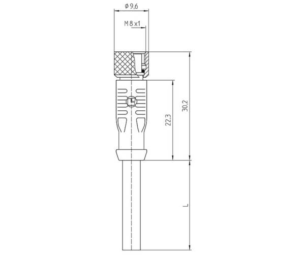 Lutronic 1003 Sensor-/Aktor-Steckverbinder, konfektioniert M8 Kupplung, gerade 2.00 m Polzahl Sensoren: 3 1 St.