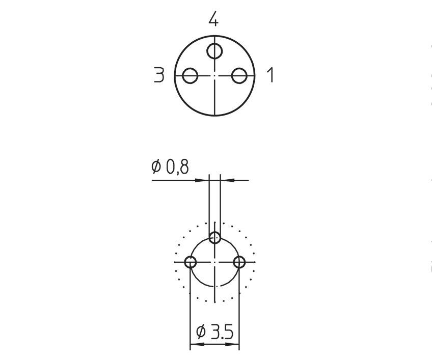 LUTRONIC 1220 Sensor-/Aktor-Einbausteckverbinder M8 Buchse, Einbau Polzahl: 3 1 St.