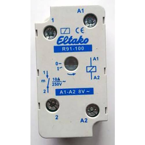 Eltako R91-100-8VAC Schaltrelais Nennspannung: 8 V Schaltstrom (max.): 8 A 1 Schließer 1 St.