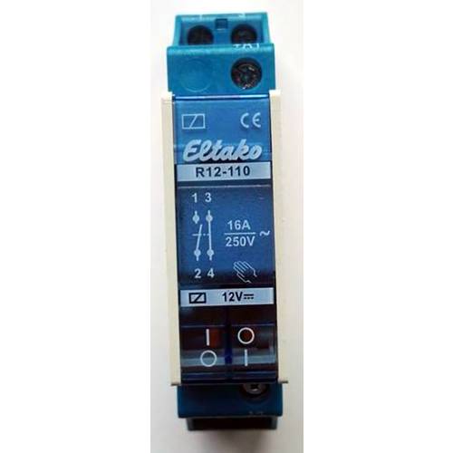Eltako R12-110-12V Schaltrelais Nennspannung: 12 V Schaltstrom (max.): 8 A 1 Schließer, 1 Öffner 1 St.