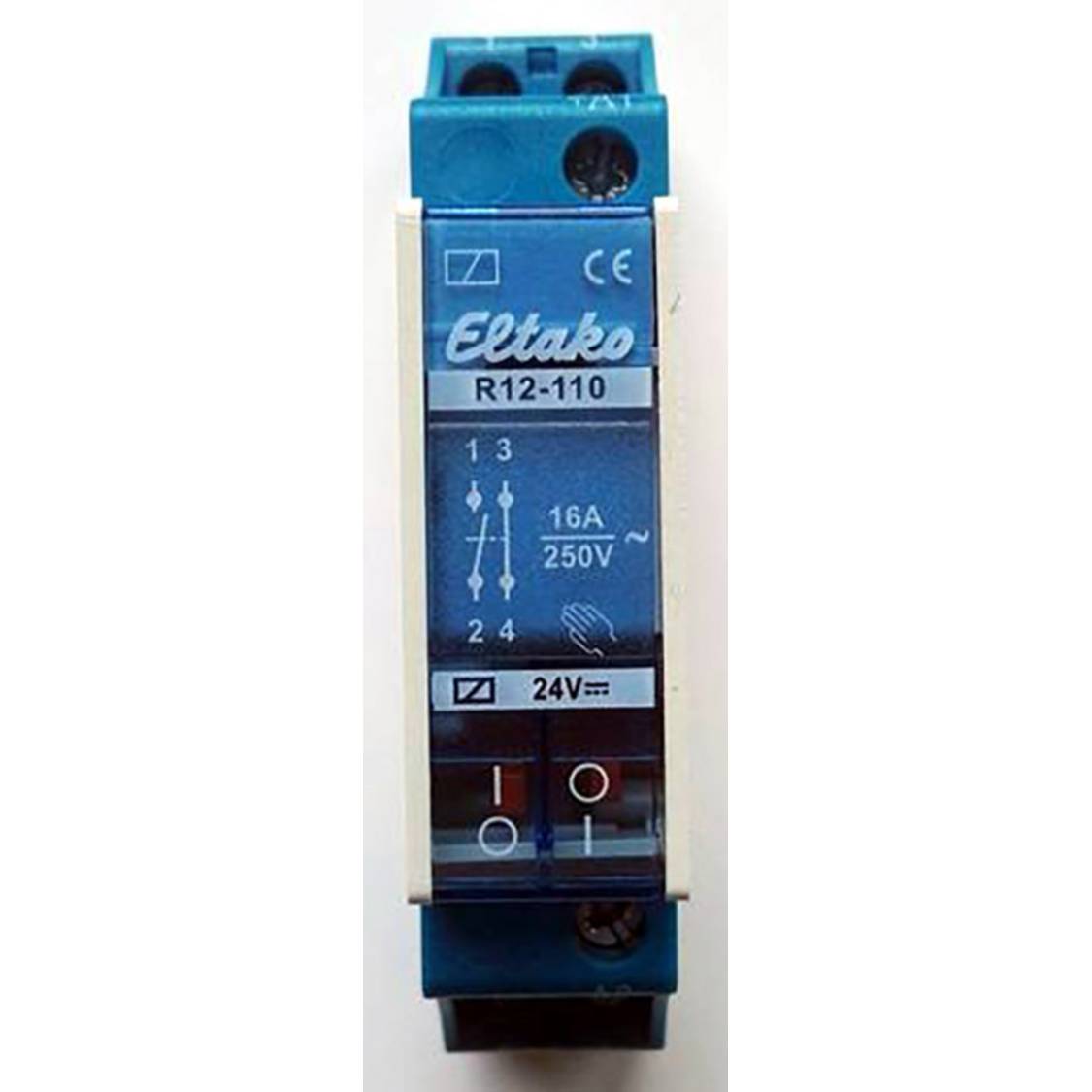 Eltako R12 110 24V DC Schaltrelais Nennspannung 24 V Schaltstrom max eltako-r12-110-24v-dc-schaltrelais-nennspannung-24-v-schaltstrom-max